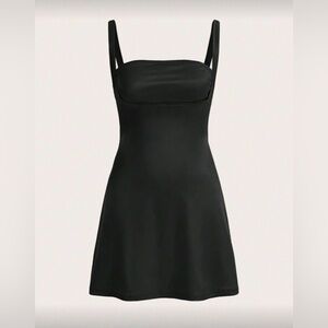 Black Satin Mini Dress